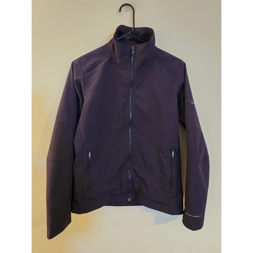 Columbia Titanium Omni Shield Women's Sz M Softshell Jacket Mock Neck‎ Full Zip